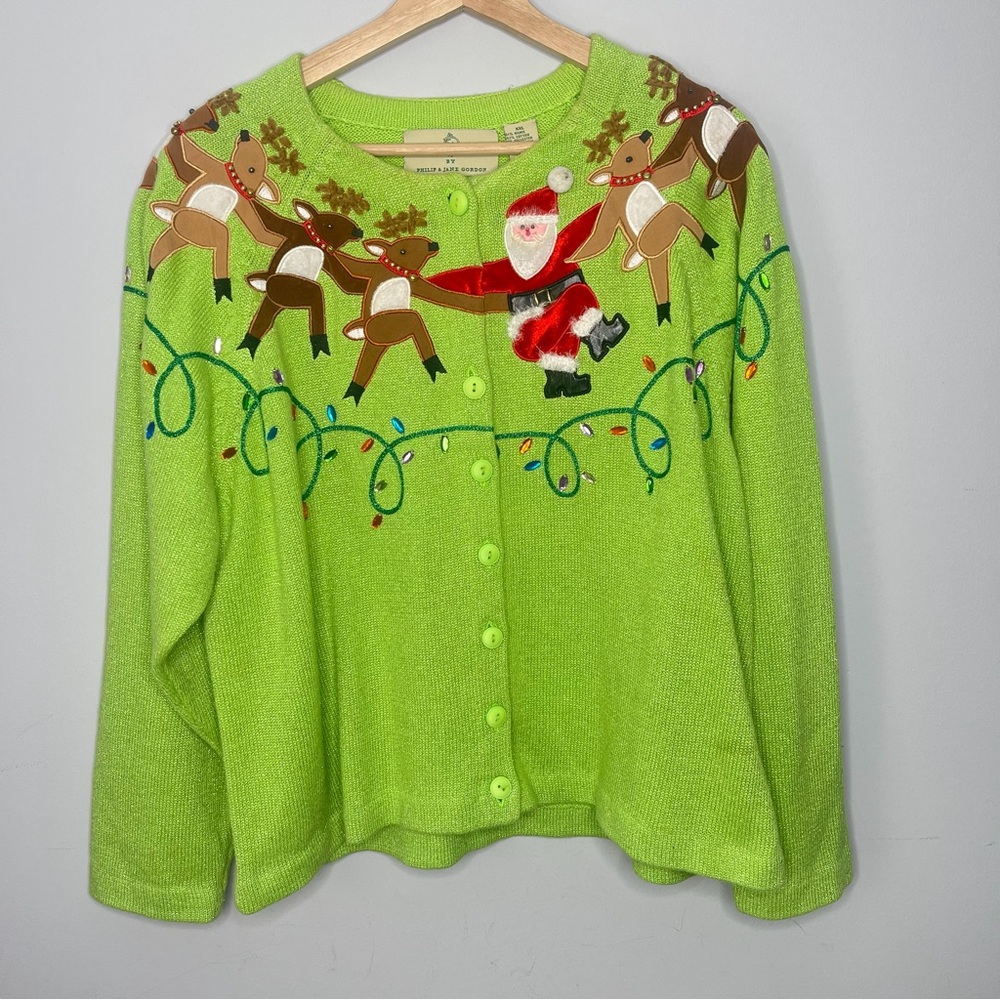 Women’s vintage Design Options by Philip & Jane Gordon Christmas sweater xxl 2Xl